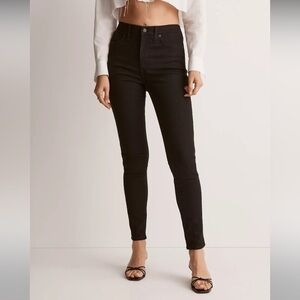Madewell 10" High Rise Skinny Jeans in Black Frost NG493 28